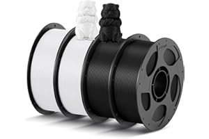 ANYCUBIC PLA Filamento 1,75, 4KG PLA Filamento para Impresora 3D con Carrete Desmontable, Precisión +/- 0,02 mm, Filamento de ldentificación Inteligente, Negro&Blanco