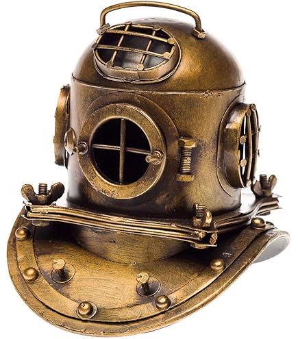 ANCIEN CASQUE DE Plongée Marine En Laiton 18" US Navy Mark V Avec Base