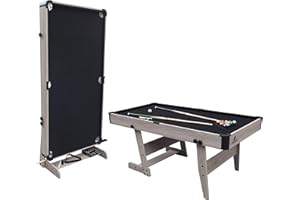 Cougar Table de Billard Hustle en différentes Couleurs en XL - 6ft | Table de Billard Pliable pour l'intérieur | Accessoires Inclus