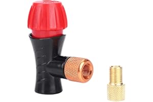 AKOZON co2 bici + Valvola di gonfiaggio della valvola della bicicletta, testa di pompa Adattatore per bicicletta della strada della montagna Mini pompa di gonfiaggio portatile dell'aria Valvola a doppia test