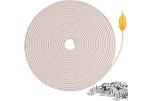 CJQRL Meche Bougie, Mèche pour Bougies 4mm Longueur 10 m | 100% Coton | pour Bougies DIY idéal pour la Cire d'abeille Paraffine Cire de soja Cire de Colza et Bien d'autres cires