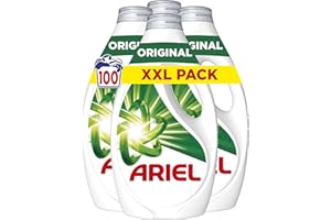 Ariel Lessive Liquide, 100 Lavages, Original, Action détachante en 1 seul lavage, fabriqué en France