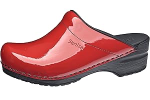 SANITA Anita Sonja Patent | Sabots Ouvert | Produit Original Fabriqué à la Main pour Femme | Assise Plantaire de Forme Anatomique avec Mousse Souple