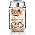 Treo by Milton Cube Storage Glass Jar, 800 ml, Transparent, BPA Free, Kitchen Storage Organizer, Modular, Multipurpose Spice Jars