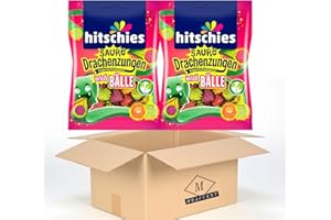 2x Hitschies Saure Drachenzungen Brizzl Bälle Set Hitschler 2x100g (200g) by MBaccent + MBAccent Versandschutzpackung