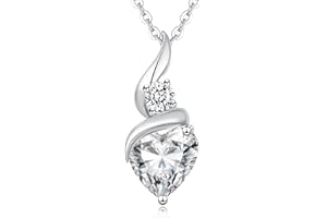 LOUISA SECRET Kette Damen Infinity Herz Anhänger 925 Sterling Silber Geburtsstein Flamme des Herzens Halskette für Damen Valentinstag Weihnachten Geburtstag Schmuck Geschenk für Frauen Mama Frau