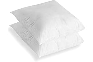 Charlotte Andersen – 2 pack 15” Inch Square Cushion Inners, Anti-Allergy Insert Pads 38cm x 38cm Pure Hollowfibre Filling- Made In UK