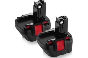 MOTICETT 2X 12V 3.6Ah pour Bosch Batterie Ni-MH de Remplacement BAT043 BAT045 BAT120 BAT049 BAT139 PSR 12VE-2 PSB 12VE-2 GSB 12VE-2 GLI 12V 2607335261 2607335273 2607335374 Outils électroportatifs