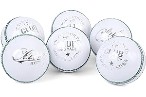 MOZI SPORTS Club County Cricketball für Herren, handgenäht, Klasse A, offizielle Bälle, 6 Stück, Gewicht 156 g