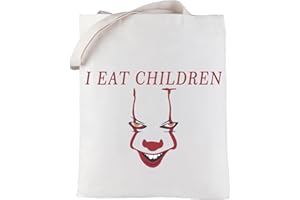 LEVLO Clown Pennywise Cosmetici Make Up Bag Clown Pennywise Fan Regalo I Eat Bambini Trucco Zipper Pouch Bag IT Movie Merchandise, Borsa Mangia Bambini, Large