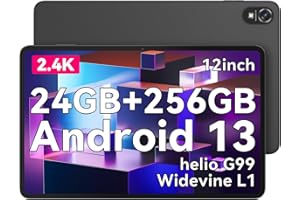 ‎BLACKVIEW Blackview Tab18 Top Gaming Tablet 12 Zoll,24GB RAM +256GB ROM(1TB TF),Android 13 Tablet, 2.4K Display, Helio G99 Octa-Core, 8800mAh 33W,16MP+8MP Dual SIM Tablet PC 4G LTE /5G WiFi/GMS/GPS/Widevine L1