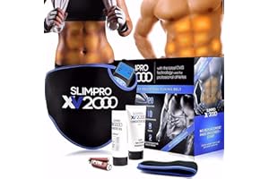 Homefront XV2000 Ab Toning Belt Abs Stimulator, Abdominal Obliques Slender Stomach Belly Muscle Trainer Toner Electronic Home Fitness Workout with Extension Belt Abdomen Obliques Unisex Men Women