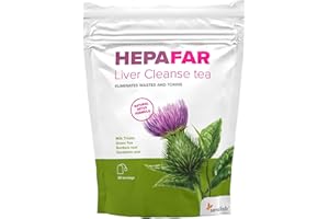 Hepafar Té Detox Hepático con cardo mariano, té verde, raíz de bardana y diente de león - 20 bolsitas de té de Sensilab