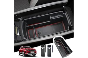 ‎BIBIBO BIBIBO Aufbewahrungsbox für Peugeot 3008 5008 GT 2016-2022, Mittelkonsole Organizer mit Rutschfestermatte, Handschuhfach, Konsolenschalen Armlehnen, Armlehnenablage Zubehör