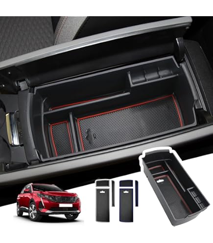 Vano Portaoggetti Per Bracciolo Peugeot 3008/5008, Citroen C5 Aircross, DS7 - Organizer Nero - Foto 9