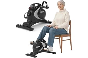 Niceday Mini Exercise Bike, Foot Pedal Exerciser, Under Desk Bike, Desk Pedal Bike, 8 Magnetic Levels Resistance, Quiet and Smooth, LCD Monitor, Pedal Machine for Arms Legs, Workout Equipment for Home