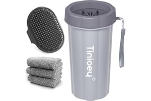 TINIOEY Dog Paw Cleaner for Large Dogs (with 3 Absorbent Towels), Dog Paw Washer Muddy Paw Cleaner, Pet Foot Cleaner