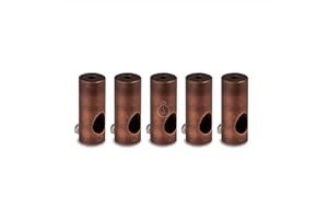 Amarcords - 5 Decentratori verticali pressacavo e fermacavo in alluminio con regolazione cavo a vista per lampade e sospensioni a discesa verticale - Bronzo