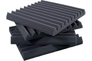 Keyhelm | Pannelli Fonoassorbenti monopiramidali | 50x50cm altezza 6 cm D25 Grigio antracite | Pacco da 20 (5 mq) | Correzione Acustica medio-alte frequenze | Studi di registrazione