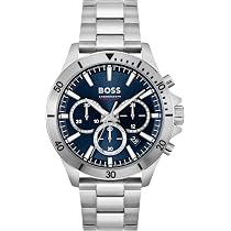 BOSS Orologio Uomo Collezione ALLURE Cronografo Al Quarzo - 1513924 - Cassa 44mm Acciaio Grigio