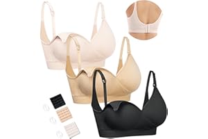 HOFISH mittelstarker Schwangerschafts- und Still-BH, Nahtloser V-Ausschnitt-Still-BH für Schwangerschaft und die Zeit nach der Geburt