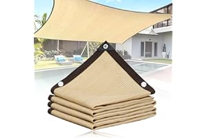LURNODY Shade Nets Schattiernetz Mit ösen 2×3Meter Rechteckige Sonnensegel, Geeignet Zur Beschattung/Wärmeisolierung/Uv-Schutz In Gärten, Innenhöfen, Gewächshäusern, Pools Und Anderen Szenen (Beige)