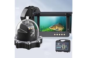 XRRJFYH Undervattensfiskekamera med Display, Fisksökare, Djupmätare, 360° Roterande Kamera med Kompassfunktion och Temperatur och Djupmätningsfunktion