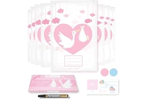 WELLODE 8 Bustine Corredino Neonato Ospedale con Nuovo Design Esclusivo - Ultra Resistenti Più Capienti e Riutilizzabili per Asilo e Viaggi - Idea Regalo Prezioso per Future Mamme (38 x 25 cm)