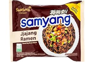 XIHAHA Samyang Lot de 5 nouilles instantanées à la sauce soja sucrée pour jjajang ramen (Chacharoni)