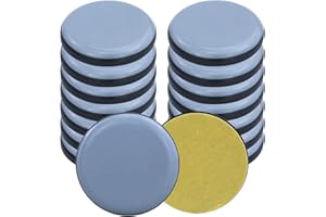 MAOQYE 16 Pcs Furniture Glides, Self Adhesive Furniture Sliders for Sofa Table Chair Carpet Hardwood Floors, Heavy Duty Round Furniture Movers Sliders for Wooden Floors (40mm)
