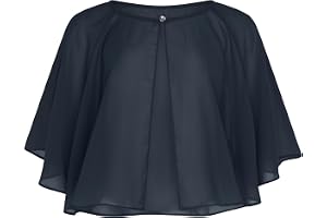 Bolerose Bolero Chiffong Dam Cape Bröllop | Silkeslen känsla, Kristallknapp med strass, Öppna sidor, En storlek, Fest & högti