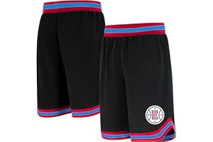 Ultra Game UNK NBA GSM3547F NBA Woven Team Logo Poly Mesh Basket Shorts Nero, Large