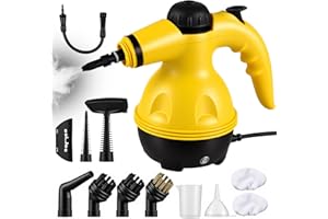 Upgrade Handheld Steam Cleaner for Bed Bugs, KitGody Multi-Surface Steam Cleaner with 13 Pcs Attachments, 30s Fast Heat, 110°C High-Temp, for Mattress, Car Seats, Sofa, Upholstery, Bathroom & Carpets