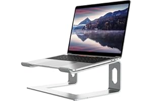 ALASHI Stojak na laptopa na biurko, aluminiowy stojak komputerowy, ergonomiczny uchwyt na notebooka, zdejmowane metalowe laptopy, podnośnik chłodzący PC 10 do 15,6 cala (B-Srebrny)