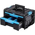OX Tools TOOLTREK Trade 2 Drawer Tool Box, Tool Chest With Carry Handle, Portable Tool Storage