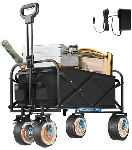 Carrello Pieghevole Rowce Per Spiaggia E Giardino - Capacità 120kg, Ruote 360°, Regolabile In Altezza - Foto 8