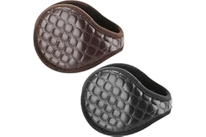 Greyoe Paraorecchie Uomo da 2, Copri Orecchie Invernale, Scalda Orecchie, Copri Orecchie, Paraorecchie per Allaria Aperta, Adatti per Viaggi Invernali, Ciclismo e Sci, Paraorecchie Neri + Marrone