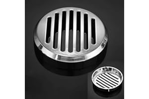 Zouyuan Copri clacson per Auto da 3,5 mm per Corno Cromato Rotondo con griglia per Auto Adatta per Honda Shadow VT1100 / 750/600 VTX1300C1800C VT VF750