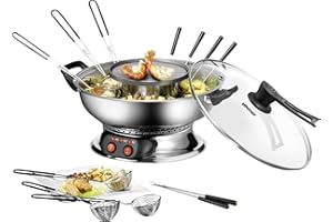 Fondue chinoise électrique tout inox avec grill - Unold 48746 - 1950 watts