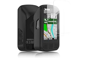 Ermorgen Silikonowe etui kompatybilne z Wahoo ELEMNT Bolt V2 + 2 folie ochronne na ekran, miękkie silikonowe etui All inclusive, ochrona przed wstrząsami, czarna