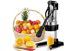 ONAHA Manual Lemon Press, Citrus Press, Fruit Press, Metal Material Suitable For Various Commercial And Family Gatherings, Can Be Used For Dragon Fruit, Pomegranate, Orange, Watermelon (black)