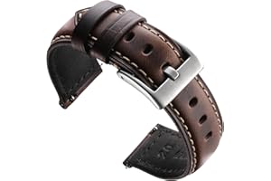 Zehior Leather Watch Bands Vintage Quick Release Replacement Watch Straps for Men Women 18mm 20mm 22mm 24mm