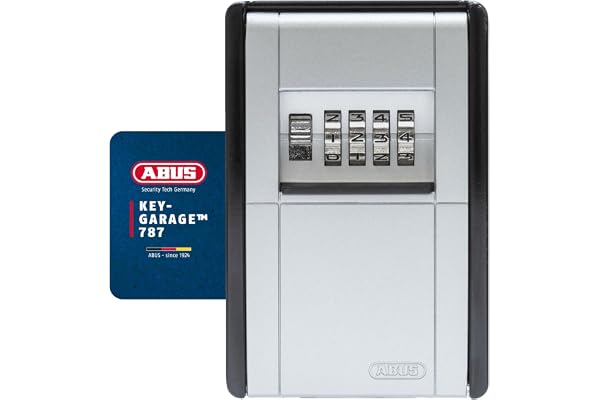ABUS KeyGarage 787 - Boîte à clés pour montage mural - pour clés ou petits objets de valeur - 46331 - noir-argenté