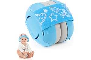 VichiPan Protectores de oídos para bebés, protectores de auriculares con cancelación de ruido para bebés, orejeras para niños, reducción de ruido con cojín suave y diadema ajustable para niños