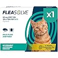 Cat Flea Treatment Spot On x 1 - Flea Treatment Cat Spot On for Cats & Kittens Over 1kg - 1 Pipettes, 1 Doses - Fast-Acting FleaSolve Solution