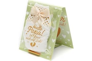 ‎GOLDPRINTZ goldprintz I Du wirst Papa I Aufstellkarte mit goldig bedruckter Windel I Schwangerschaft verkünden I Wir bekommen ein Baby verkünden I Baby Verkündung Schwangerschaft I Babynews verkünden