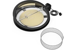onlyfire Muti-functional BBQ Rotisserie Kit with Pizza Oven Kit for Weber 57 cm Kettle Charcoal Grill, Charcoal Basket Ring Included