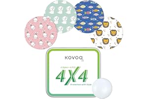 Kovoq Adhesive Patches for Freestyle Libre 2 Sensor,16-Pcs Colorful Waterproof Sensor Covers for Kids Women Men,Sensor Tape Libre 1 with Animal Style Pattern