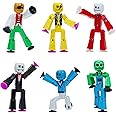 Zing Stikbot Avatar Series 1, Set of 6 UV Print Stikbot Collectable Action Figures, Create Stop Motion Animation, Great for Kids Ages 4 and Up