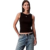 Calvin Klein A - WOVEN LABEL 2X2 COTTON RIB T T-Shirt Women
